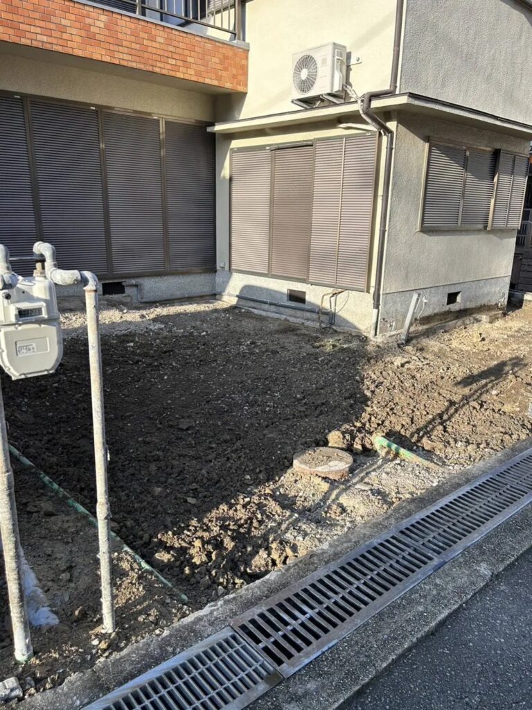 大阪府吹田市朝日が丘町　ガレージ改修　外構工事
