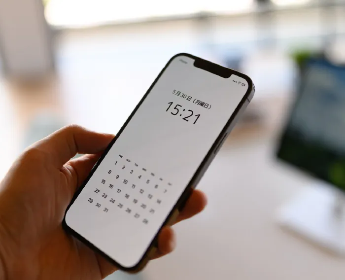 スマートフォンのカレンダー画面