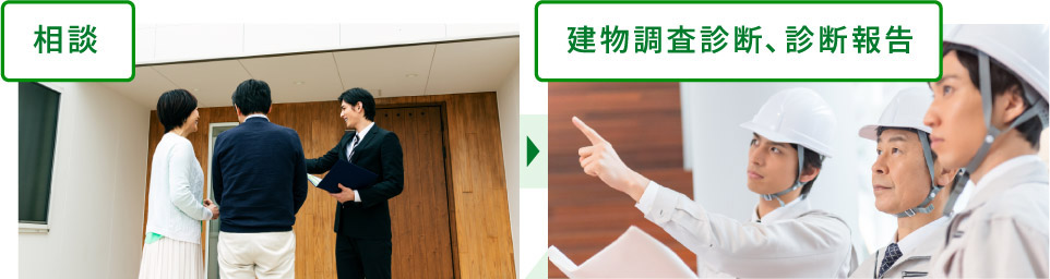相談→建物調査診断・診断報告