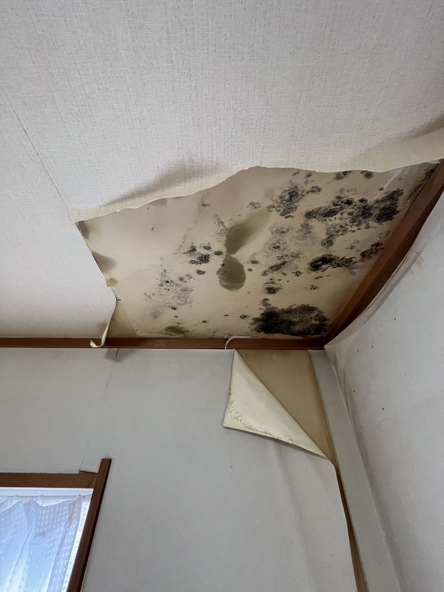大阪府枚方市樟葉面取町　壁紙はがれて雨漏り発覚　散水検査で原因特定 施工前