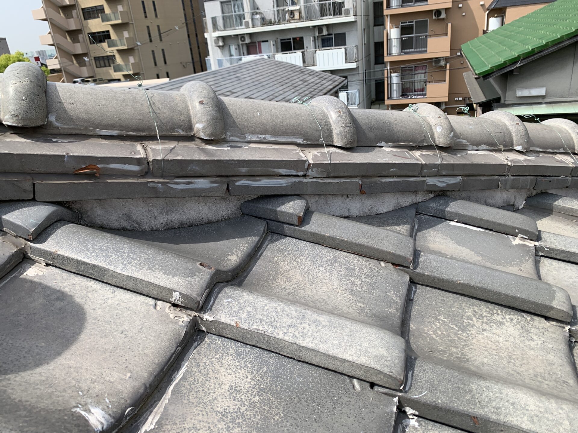 大阪府吹田市千里山東　漆喰工事　経年劣化によるメンテナンス 施工前