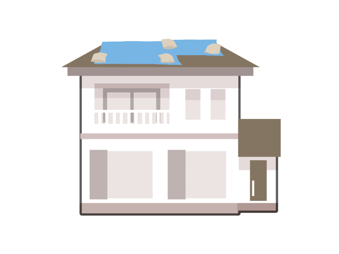 屋根や屋根板金、屋根瓦が強風等で飛ばされた際の対処法