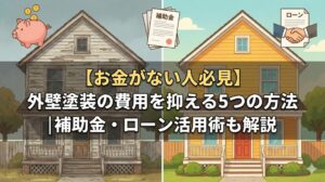 【お金がない人必見】外壁塗装の費用を抑える5つの方法｜補助金・ローン活用術も解説