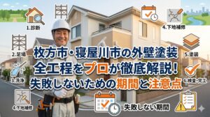 枚方市・寝屋川市の外壁塗装｜全工程をプロが徹底解説！失敗しないための期間と注意点